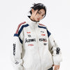 男女兼用 レーシング風 配色 ストリート ジャケット U-13504