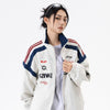 男女兼用 レーシング風 配色 ストリート ジャケット U-13504